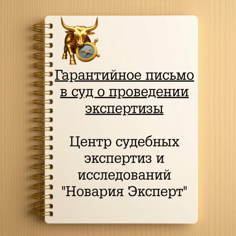 Гарантийное письмо в суд о проведении экспертизы